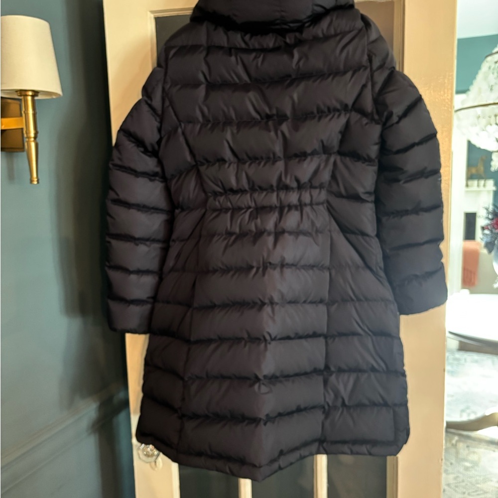 Moncler Flammette Water Repellent
Long Hooded Down Coat Black - Picture 3 of 12